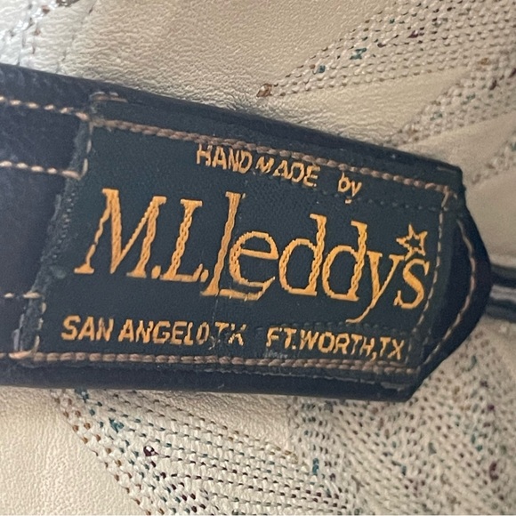 ML Leddy Black Full Quill Ostrich Cowboy Western Boots Custom Ft Worth Texas 9.5 - Picture 10 of 16